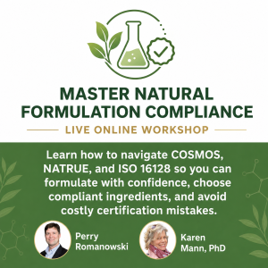 Natural Cosmetic Compliance Workshop